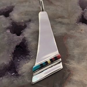 Inlaid Turquoise Shell Pendant